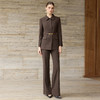 IWY/高级感咖啡色西装套装女通勤知性极简风职业装两件套工作服25CP896 商品缩略图0
