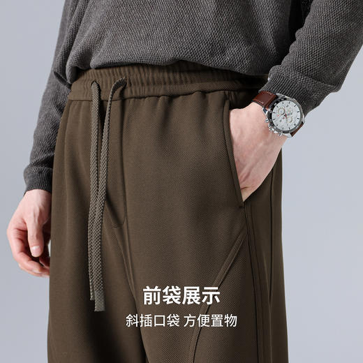 【柔软舒适】圣得西2025年秋冬季休闲松紧长裤通勤百搭宽松弯刀裤 商品图7