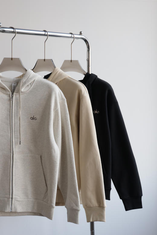 Al0 yoga Acco1ade加绒加厚 连帽长袖拉链卫衣WY017 商品图4