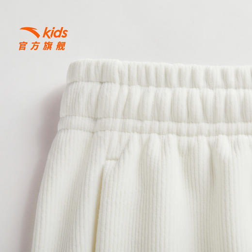 安踏儿童女大童针织运动长裤2026年新款舒适保暖青少年加绒直筒裤362618735 商品图3