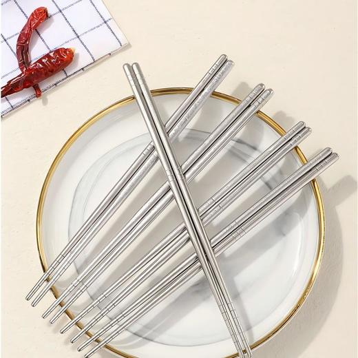 任2套减10【不易发霉藏菌 耐用防滑】钛金属纯钛筷子5双精美礼盒装 商品图4