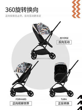 【春上新】【童车样品清仓】8楼英氏YeeHoO HBR虎贝尔M360幻梦星芒360°旋转婴儿推车轻便折叠双向高景观坐躺360度超大座舱必选 一键旋转座舱可上飞机吊牌价3288元 清样价1650元