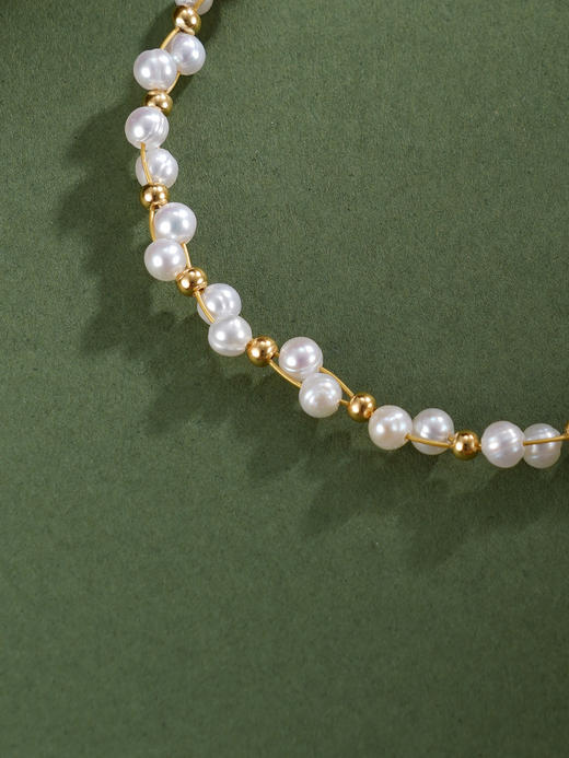 子佩集【珠润芳华】银S925珍珠惜王妃手链【SGB0750002】3.5mm珠镀金2601 商品图7