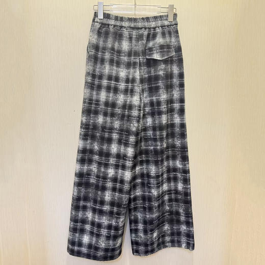 NC半松紧纽扣腰字母格子加绒阔腿裤51125冬季055014002020 商品图2