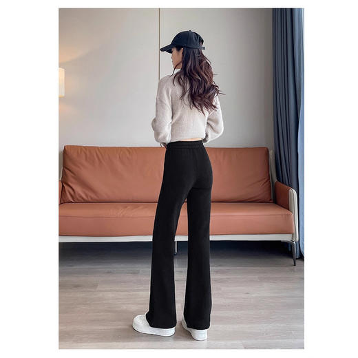 【春季新款】休闲裤欧棉绒裤子女高腰显瘦保暖裤 垂感显瘦直筒休闲长裤 商品图3