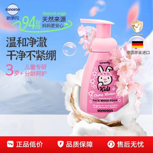 德国哈罗闪儿童洗面奶男女童洁面乳大容量洁面泡沫250ml效期27年2月 商品图4