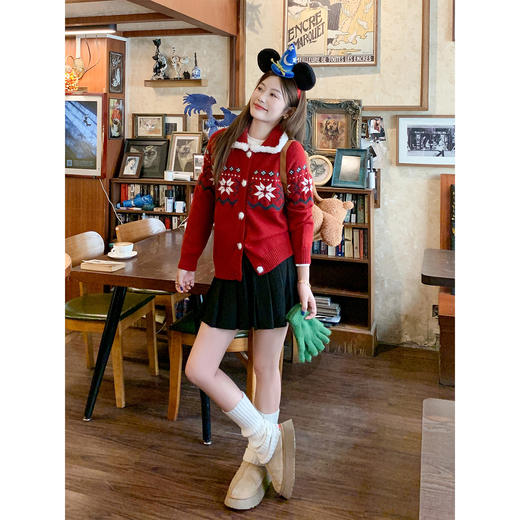 <曾小咸推荐>现货秒杀 ！微信超特价！韩系提花毛衣开衫 日常209.99 立减120 秒杀89.99！！ 商品图1