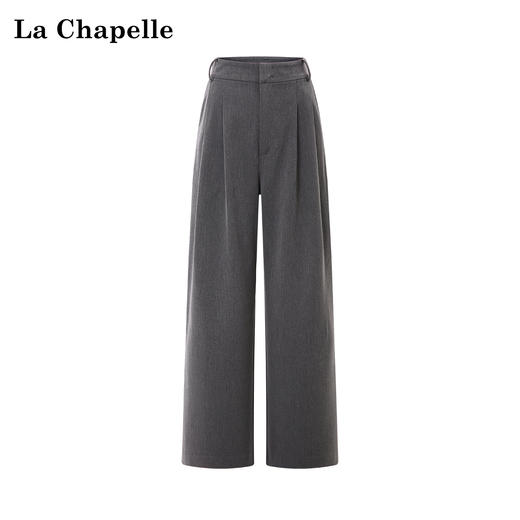 天猫同步【垂感通勤西裤】拉夏贝尔/La Chapelle实穿百搭/长期主义高腰压褶通勤显瘦休闲长裤 商品图0
