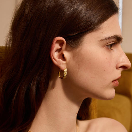 ARSIS｜纯真年代系列 复古交织飘带耳环 商品图3