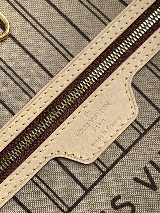 秋冬特惠💰1190 渠道级LV【全钢五金 MB163c01变码芯片】te级LV 全套包装 M46979老花杏内里 NEVERFULL 小号手袋 Neverfull 小号手提包 商品图8