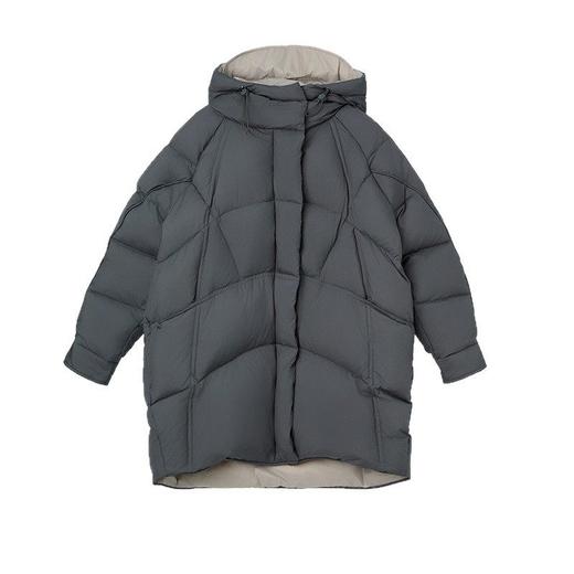 「高货kbnq」全新升级【铂金会员809/天猫1089/差价280】(03751)洛诗琳茧型面包羽绒服2025冬季高级感中长连帽保暖外kbnq03751 商品图4