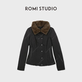 ROMI STUDIO 90白鹅绒派克毛领收腰显瘦羽绒服外套 RWCWWG7105