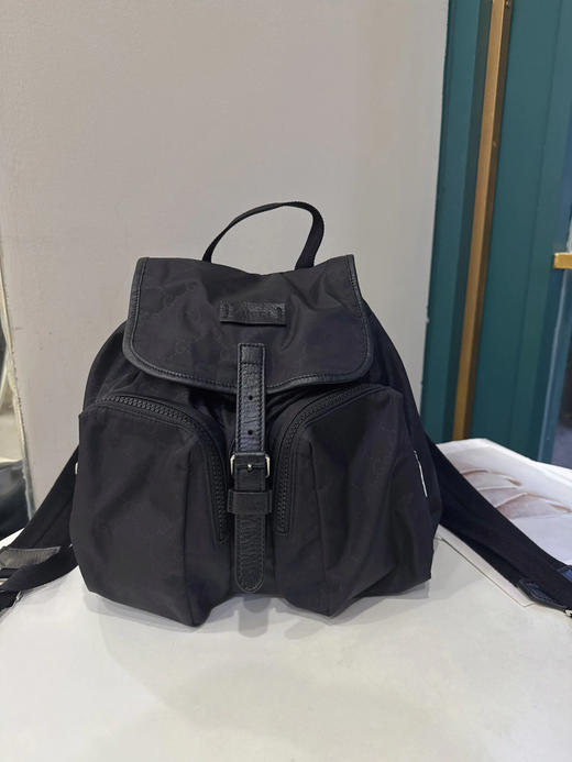 Gucci 黑色 尼龙 降落伞 双肩包 商品图1