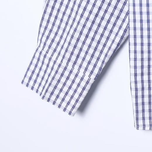 33267SDSA秋冬新款痞帅男装韩版简约撞色格纹小格子设计长袖衬衫百搭 商品图4