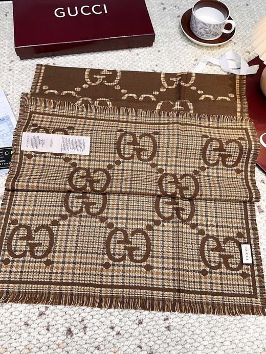 秋冬特惠💰260 古驰围巾 经典GG图案 商品图6