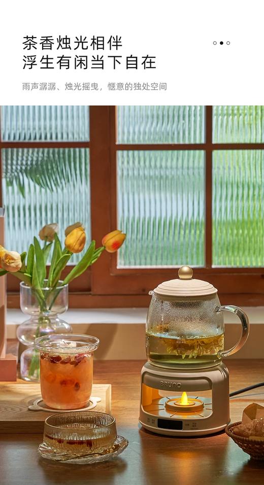 日本BRUNO烛光调奶器养生壶纯钛炖煮家用多功能小型办公室煮茶电热水壶  XHR 商品图10