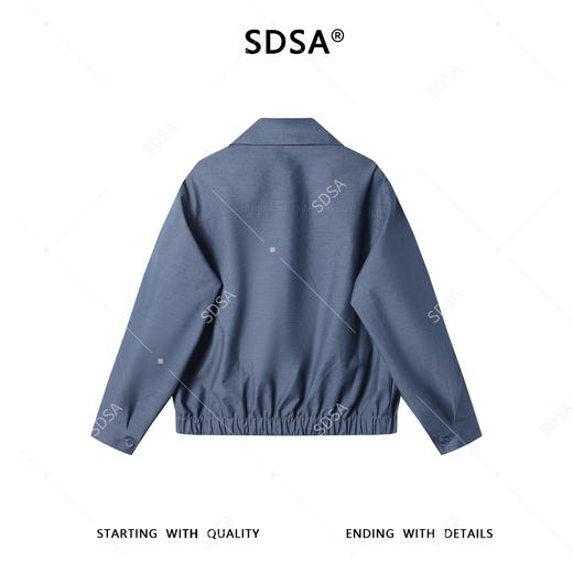 263020SDSA男士秋冬新款痞帅男装复古商务简约纯色翻领夹克外套百搭宽松 商品图5