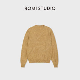 ROMI STUDIO“简约舒适”羊毛彩点肌理圆领厚套头毛衣RWDSST1831