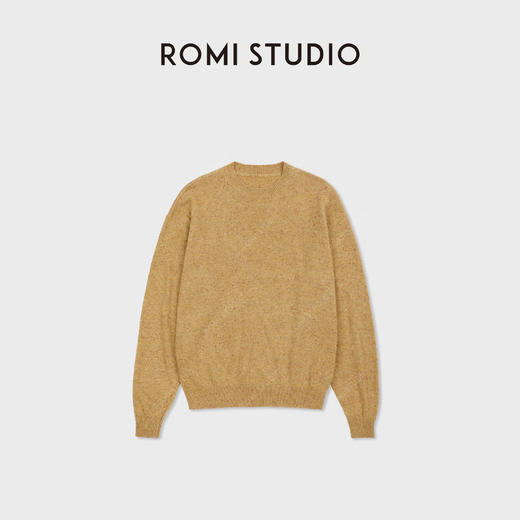 ROMI STUDIO“简约舒适”羊毛彩点肌理圆领厚套头毛衣RWDSST1831 商品图0