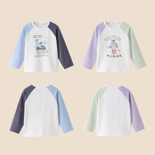 【10A抗菌】棉花堂大弹力尽兴小奶童装长袖T恤- FA61027 商品图5