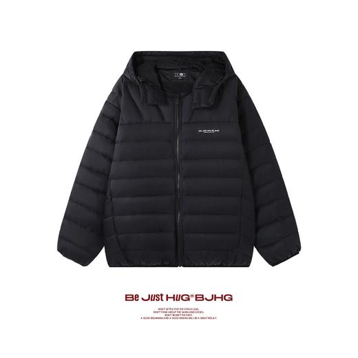 BJHG不计后果轻薄羽绒服男冬90白鸭绒可拆卸羽绒帽美式宽松外套女 商品图0