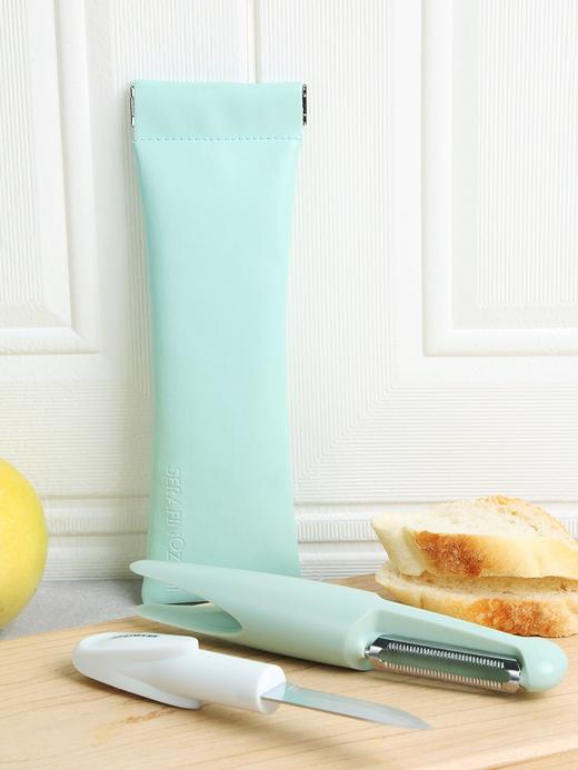 一刀多用 可切可 | 意大利尚尼帕尔玛削皮器三合一多功能削皮器，含便携包装（浅衫绿） 商品图1