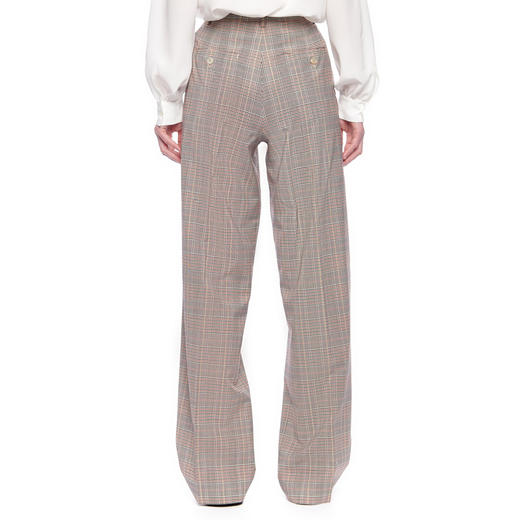 MAXMARA 女士 SOLANGE 格纹羊毛西裤 混色 51310817 002 商品图2