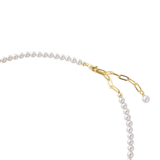 三彩2026新款锆饰双吊坠珍珠项链闪耀百搭贵气复古小众宴会约会 商品图4