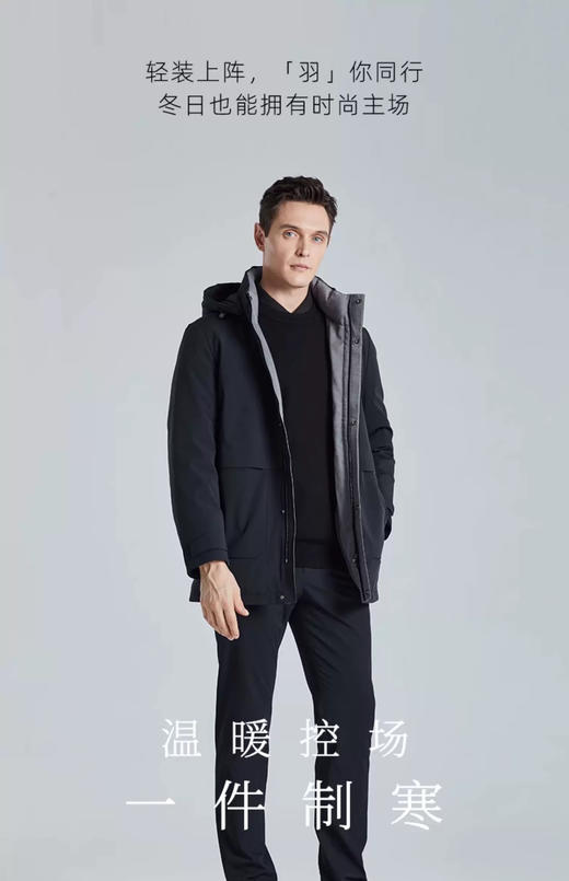 男士福利三合一可拆卸90白鹅绒商务通勤精品鹅绒服 商品图1