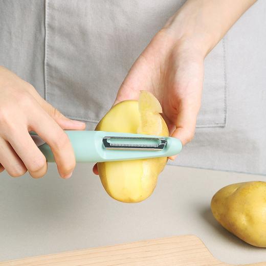 一刀多用 可切可 | 意大利尚尼帕尔玛削皮器三合一多功能削皮器，含便携包装（浅衫绿） 商品图6