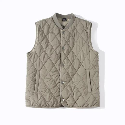 秋冬新款菱形格夹棉纯色立领棉马甲 商品图5