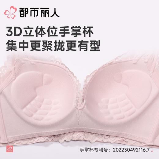 都市丽人内衣ABC杯中厚文胸蕾丝内衣3/4杯内衣三排四扣树脂胶圈LBC8C6 商品图5