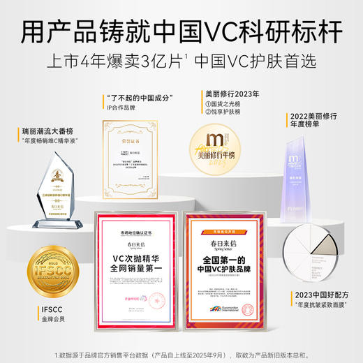春日来信 三体VC精华液3.0 氧糖双抗 焕亮紧致 15片/盒 商品图2