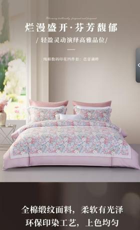 10楼 梦洁  全棉独版数码印花面料.芭蕾湖畔 吊牌价1799/1999现价599/699