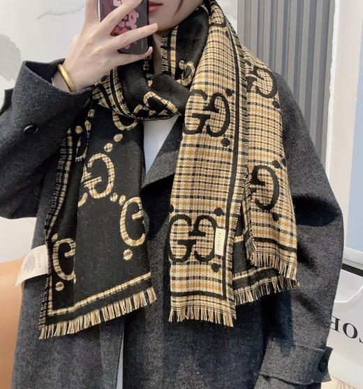 秋冬特惠💰260 古驰围巾 经典GG图案 商品图1