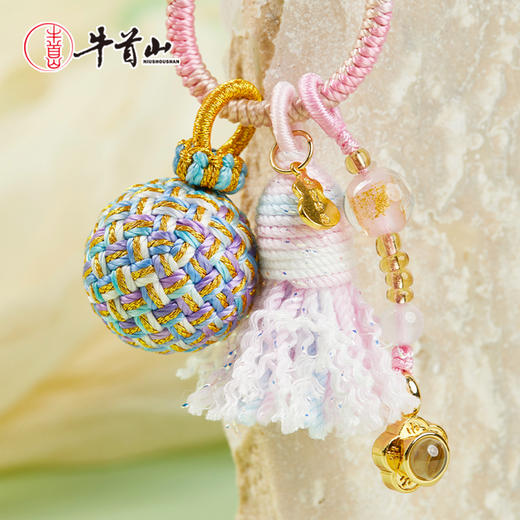 牛首山文创绣球挂件彩色包挂钥匙扣随身装饰南京纪念品礼物送女生 商品图4