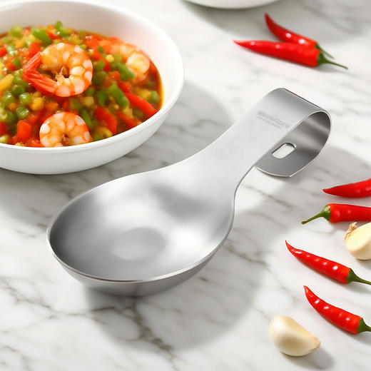 锅铲托架 不脏台面 | 意大利尚尼帕尔玛炊具搁架 保持灶台洁净 隔热防烫 不占台面（18/10优质不锈钢） 商品图6