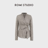 ROMI STUDIO"松弛有型"100%羊毛围裹式V领收腰针织开衫RWCAWU6877 商品缩略图0
