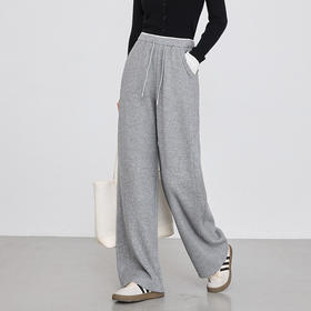 「高货rg」全新升级【铂金会员183/天猫239/差价56】(13529)洛诗琳新款高腰加绒弯刀裤2026新款抽绳松紧腰休闲长裤女