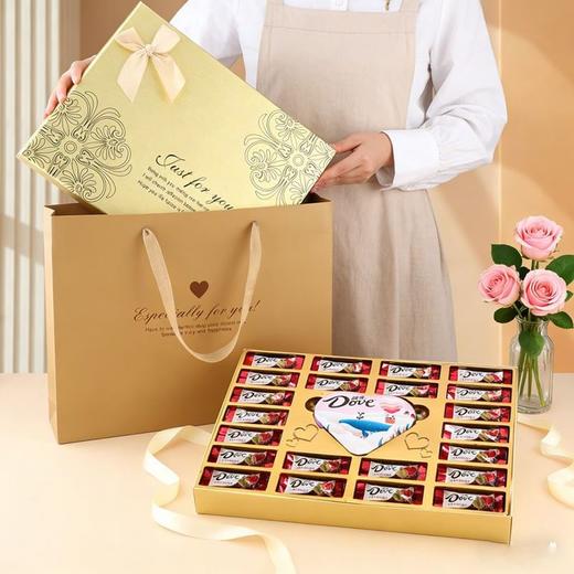 优选丨【年货节】德芙一心一意金色礼盒 真可可0反式 丝滑牛奶巧克力 商品图0