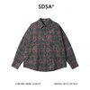 33261SDSA男士秋冬新款痞帅男装韩版简约撞色格纹格子设计长袖衬衫百搭 商品缩略图1