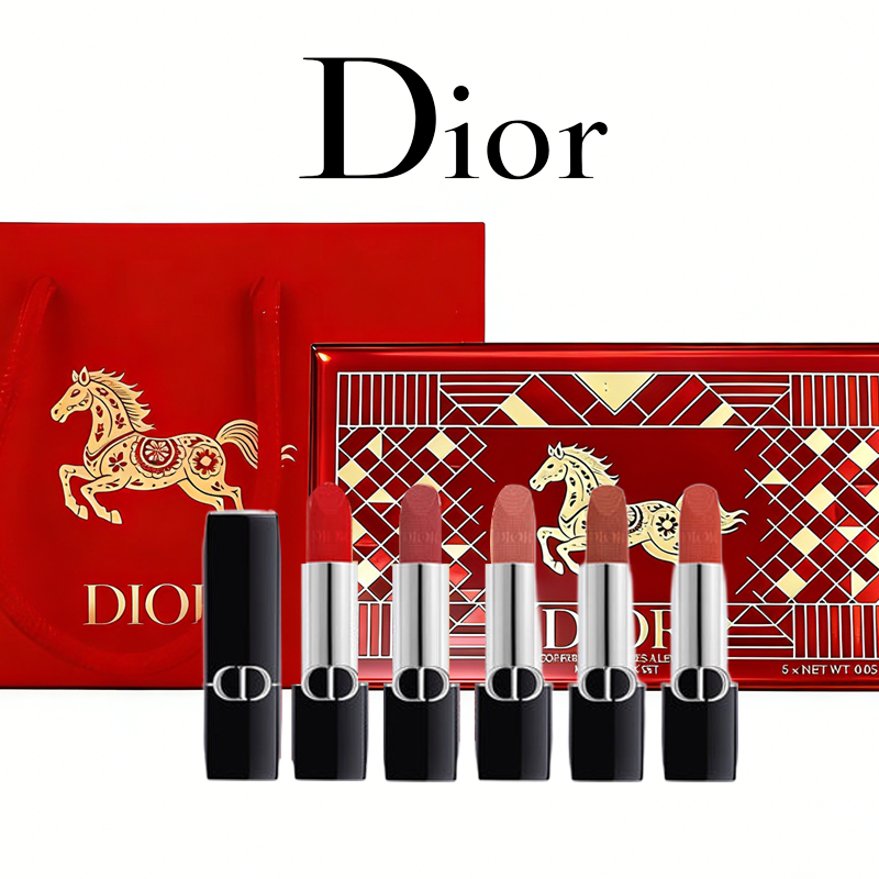 严选 | Dior迪奥马年限定丝绒口红礼盒1.5g*5支（#999丝绒+#720丝绒+#188丝绒+#228丝绒+#888丝绒）抽屉款礼盒