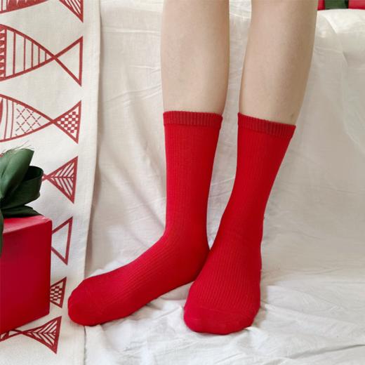 壁虎瑜伽【2512WZ486】大红色无骨袜（5天发货） 商品图0