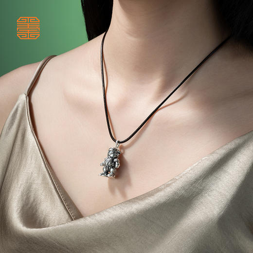 玺匠金铺《足银生肖机甲》足银999 十二生肖吊坠项链生日礼物 商品图6