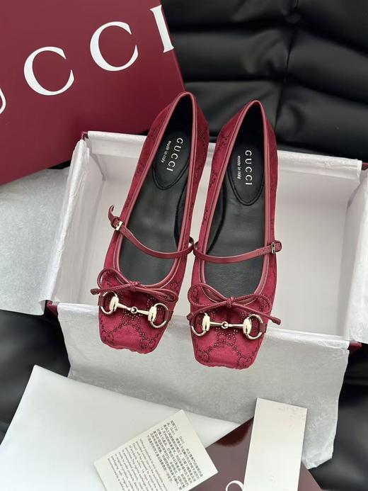 古驰 红色水晶芭蕾舞鞋（DBG） 商品图0