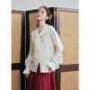 两三事 云光拂晓 2026春季新款蕾丝花边拼接绑带翻领灯笼袖上衣女 商品缩略图1