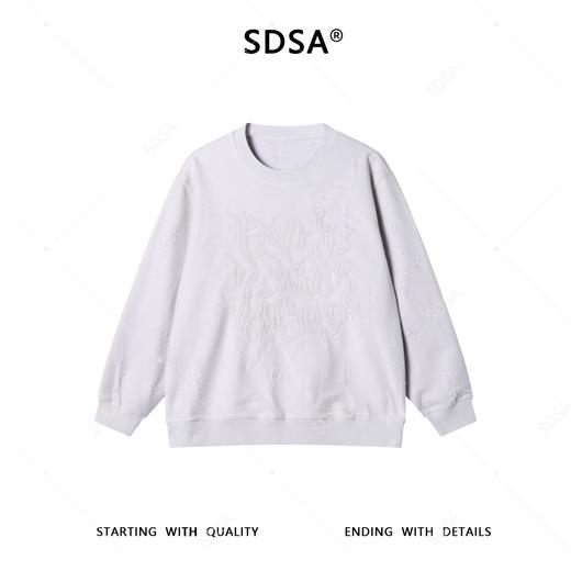 9546SDSA男士秋冬新款痞帅男装潮流设计师刺绣字母圆领卫衣百搭宽松 商品图1