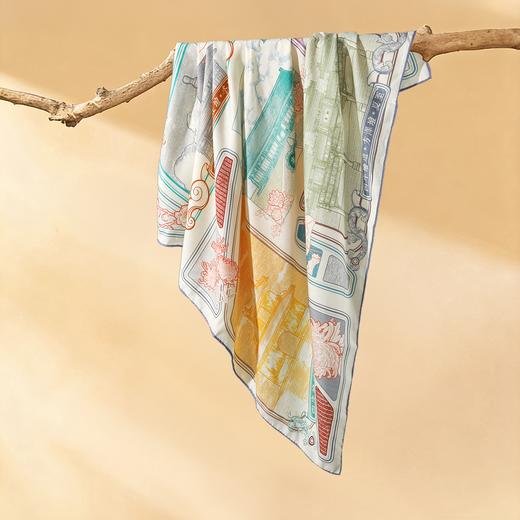 【宫里上新】宫阙云间·羊毛方丝巾 JD 商品图2