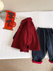 【舒适柔软亲肤❗️经典时尚百搭】2026马年新年春节冬季新款童装儿童新年款个性红色衬衫男童帅气加绒上衣。jc 商品缩略图2