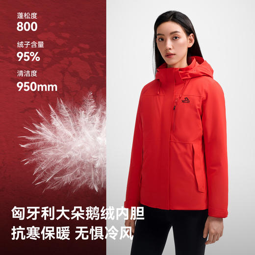 【马年限定】伯希和山野鹅绒冲锋衣女新年款户外防风保暖羽绒服男 商品图2